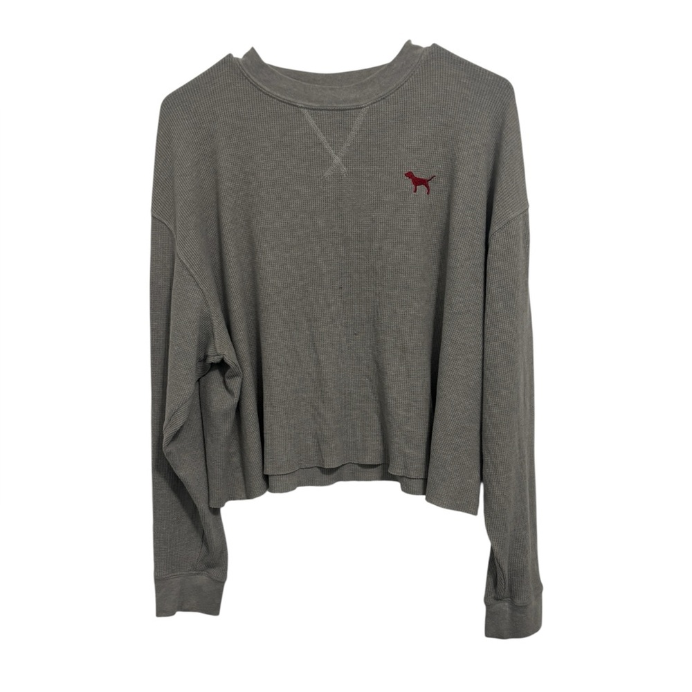 Gray Long Sleeve Top